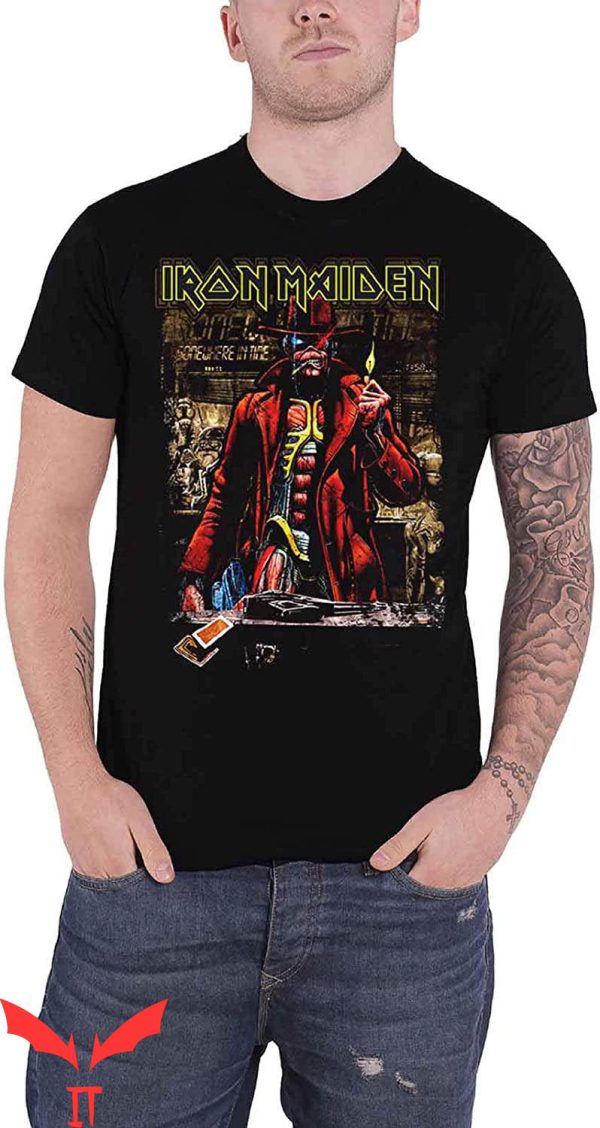 Iron Maiden Somewhere In Time T-Shirt Stranger Sepia Tee