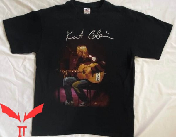 Kurt Donald Cobain T-Shirt Kurt Cobain Playing Guitar Tee
