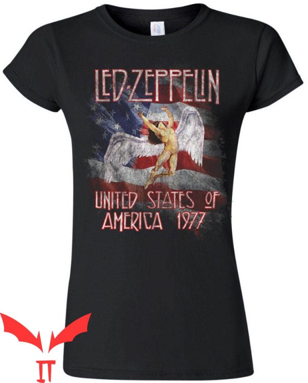 Led Zeppelin 1975 Tour T-Shirt 1977 Rock Concert Tee
