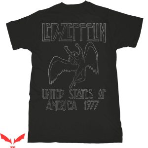 Led Zeppelin 1975 Tour T-Shirt USA Tour 1977 Rock Tee
