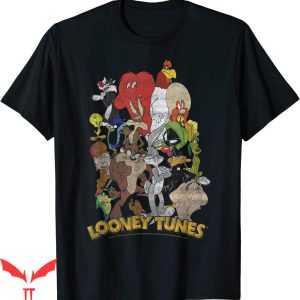 Looney Tunes Harley Davidson T-Shirt Character Stack