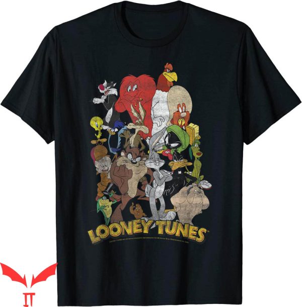 Looney Tunes Harley Davidson T-Shirt Character Stack