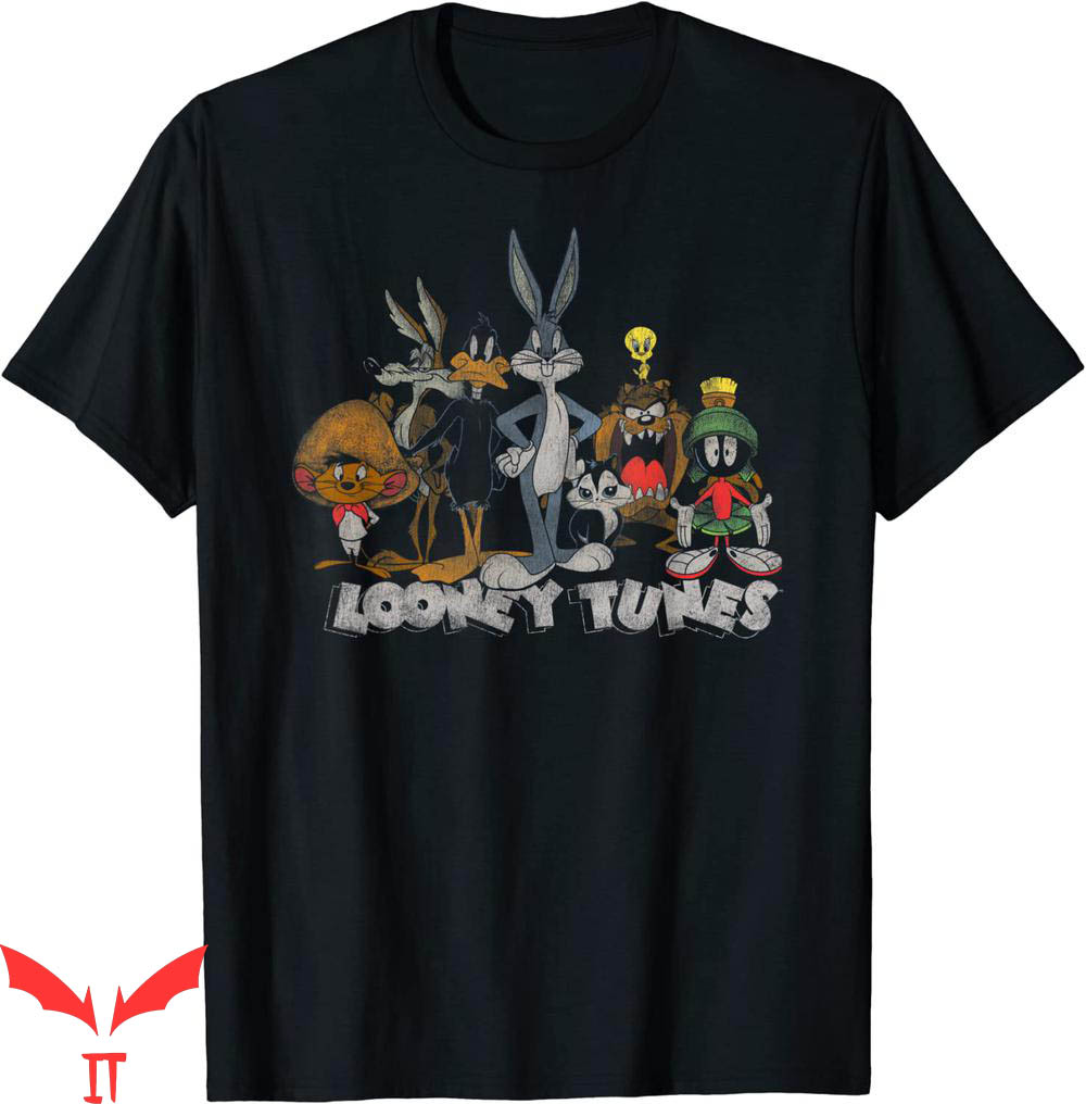 Looney Tunes Harley Davidson T-Shirt Distressed Line Up Looney Tunes Harley Davidson T-Shirt Distressed Line Up