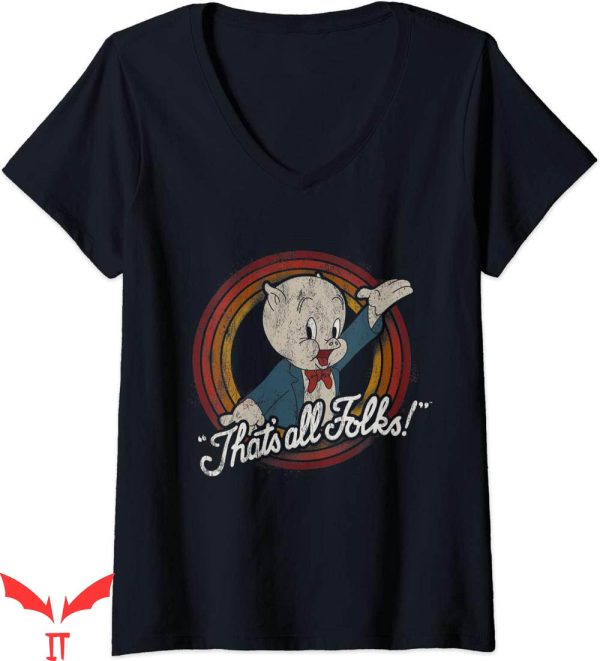 Looney Tunes Harley Davidson T-Shirt Porky Pig T-Shirt