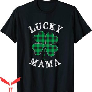 Lucky Mama T-Shirt Green Plaid Lucky Mama Matching Family
