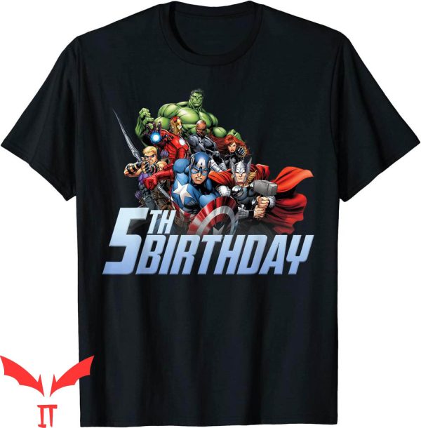 Marvel Birthday T-Shirt Action Shot 5th Birthday Tee