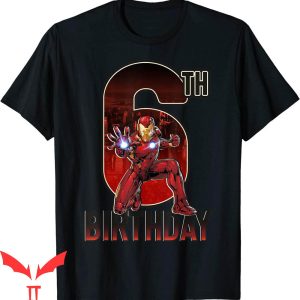 Marvel Birthday T-Shirt Iron Man 6th Birthday Action Pose