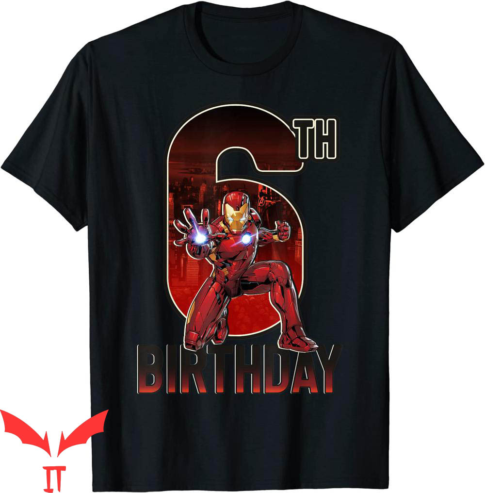 Marvel Birthday T-Shirt Iron Man 6th Birthday Action Pose
