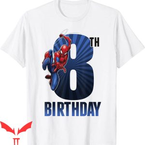 Marvel Birthday T-Shirt Spider-Man Swinging 8th Birthday