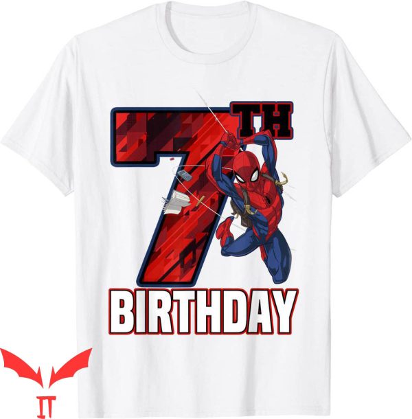 Marvel Birthday T-Shirt Spider-Man Web Swing 7th Birthday
