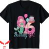 Mermaid Birthday T-Shirt 6 Years Old Birthday Girl Tee