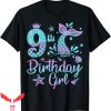Mermaid Birthday T-Shirt Its My 9th Bday Mermaid Tee