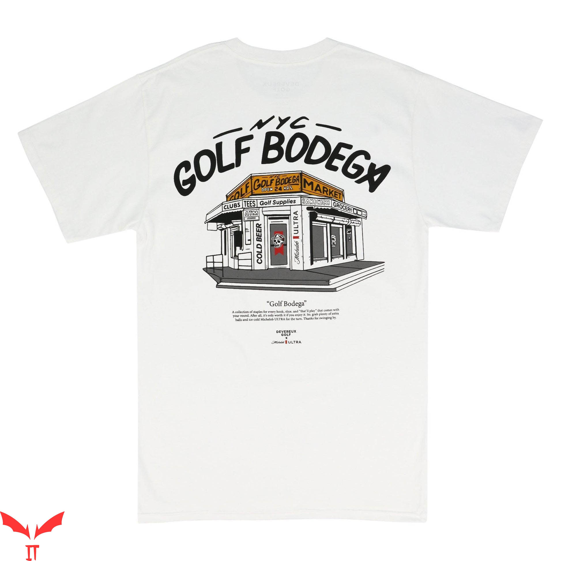 Michelob Ultra T-Shirt NYC Golf Bodega Devereux Tee Shirt