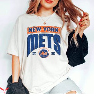 Mr. Met T-Shirt Vintage New York Mets Est 1962 Logo Tee