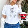 Naked T-Shirt Female Figure Line Art Abstract Body Tee