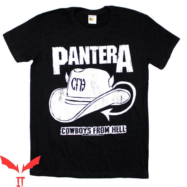 Pantera Cowboys From Hell T-Shirt Cowboys Hat Vintage