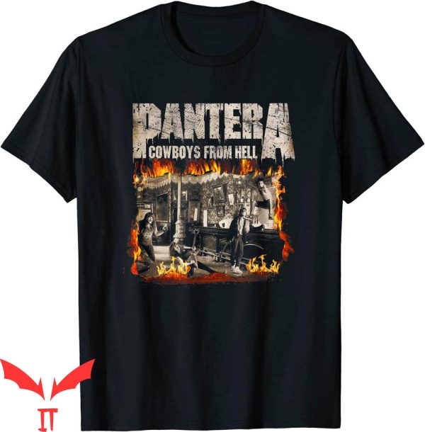 Pantera Cowboys From Hell T-Shirt Official Cover Fire Tee