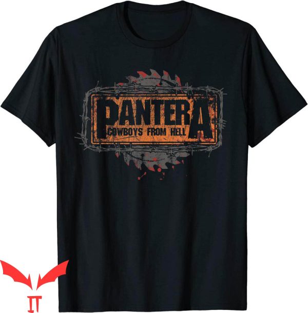 Pantera Cowboys From Hell T-Shirt Official Saw Logo Tee