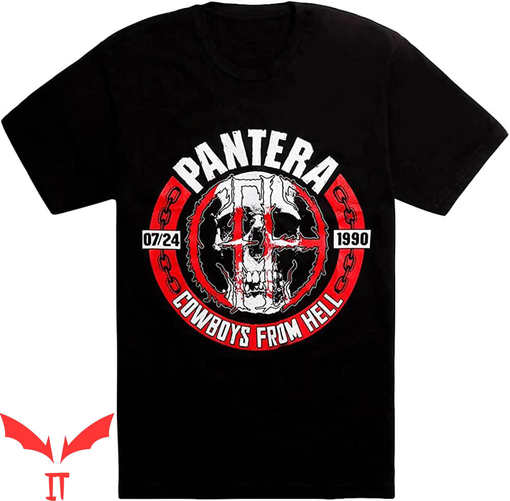 Pantera Cowboys From Hell T-Shirt Skull Heavy Metal Tee Pantera Cowboys From Hell T-Shirt Skull Heavy Metal Tee