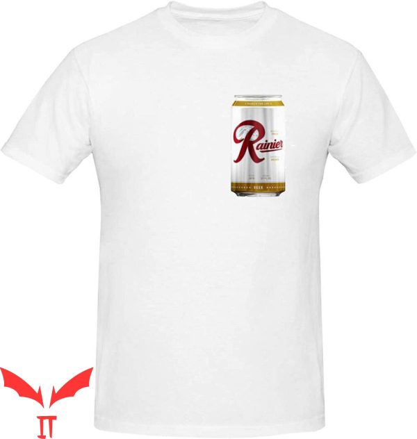 Rainier Beer T-Shirt Capital R Classic Logo Funny Drinnking