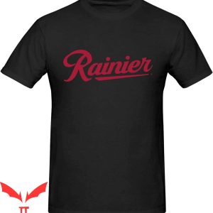 Rainier Beer T-Shirt Capital R Mountain Funny Drinnking
