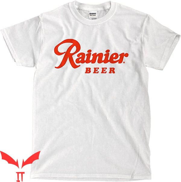 Rainier Beer T-Shirt Classic Logo Trendy Drinnking Shirt