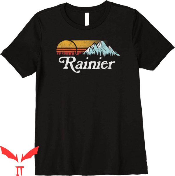 Rainier Beer T-Shirt Retro Vibe Mount Rainier Vintage