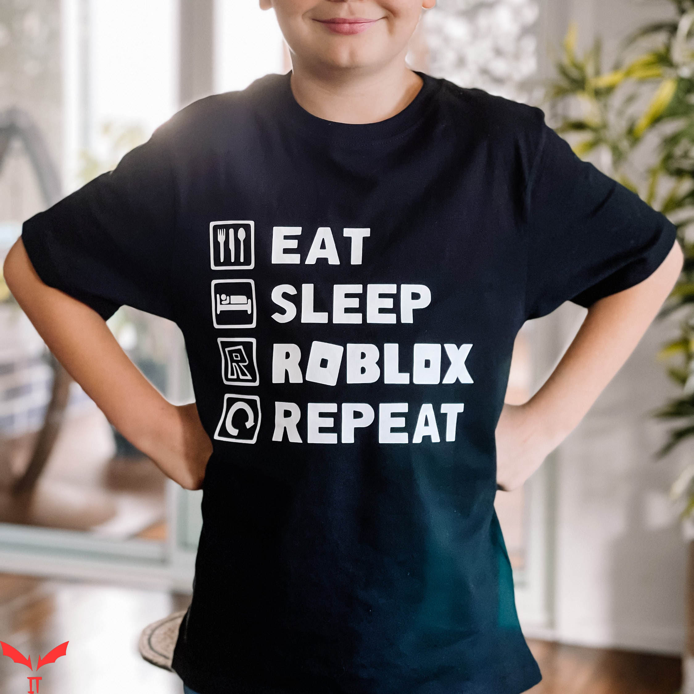 Roblox Birthday T-Shirt Eat Sleep Roblox Repeat Tee