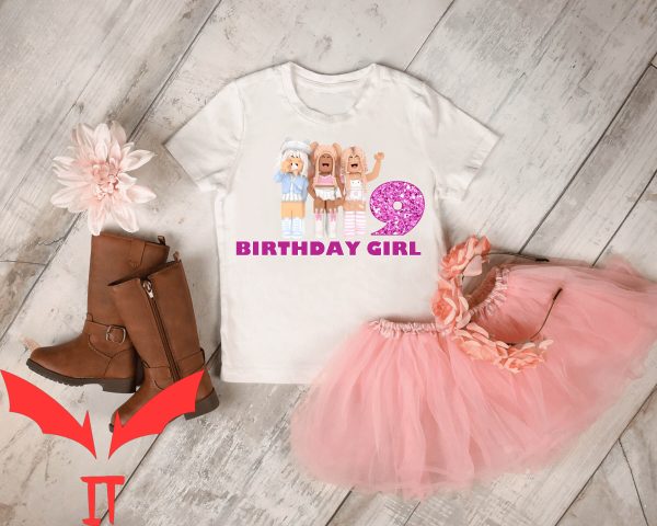 Roblox Birthday T-Shirt Roblox Idea Birthday Girl Party Tee