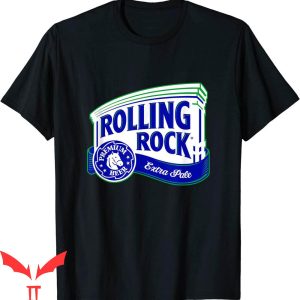 Rolling Rock T-Shirt Logo Classic Trendy Beer Tee Shirt