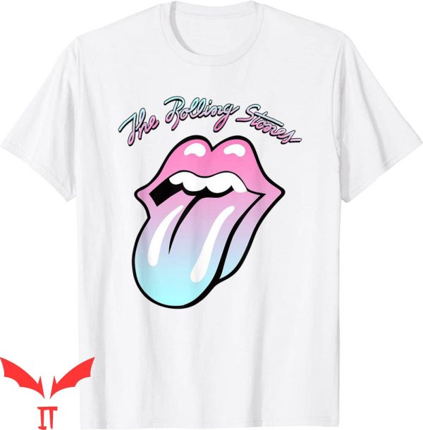 Rolling Stoned T-Shirt Official Gradient Tongue Vintage Tee
