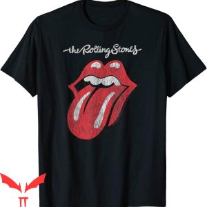 Rolling Stoned T-Shirt Official Script Tongue Vintage Tee