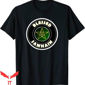 Samhain T-Shirt Blessed Samhain Pagan Halloween Cool Tee