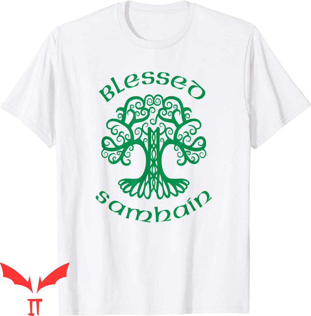 Samhain T-Shirt Green Tree Of Life Irish Celtic Halloween Samhain T-Shirt Green Tree Of Life Irish Celtic Halloween
