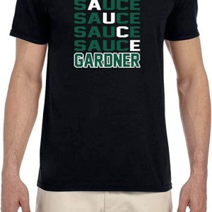 Sauce Gardner T-Shirt Jets Sauce Text Football Sports Tee