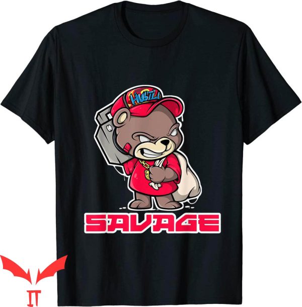 Savage Bear T-Shirt Teddy Bear Hip Hop Rap Boombox Urban