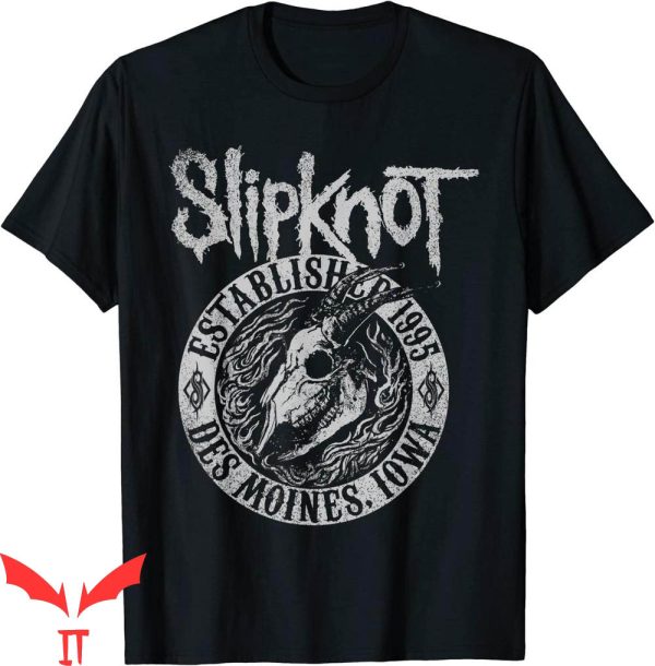 Slipknot Iowa T-Shirt Skull 1995 Heavy Metal Band Shirt