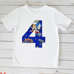 Sonic Birthday T-Shirt 4th Birthday Sonic And Tails Party
