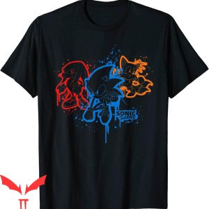 Sonic Birthday T-Shirt Sonic And Friends Spray Paint Design