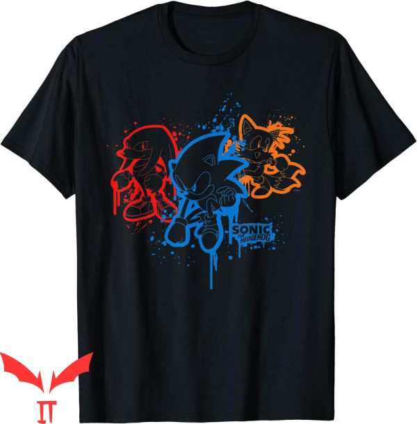 Sonic Birthday T-Shirt Sonic And Friends Spray Paint Design