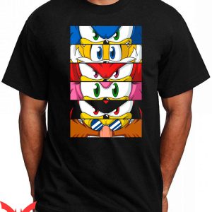 Sonic Birthday T-Shirt Sonic Eyes Trendy Cartoon Tee