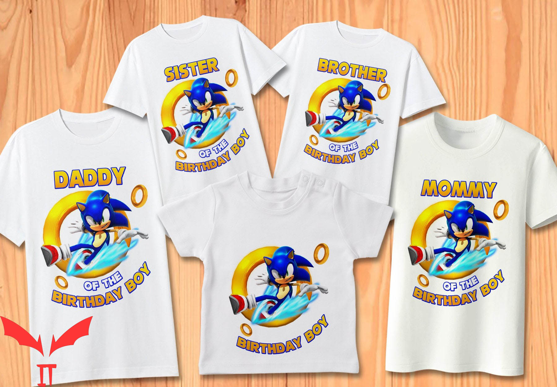 Sonic The Hedgehog Birthday T-Shirt Iron On Transfer Family
