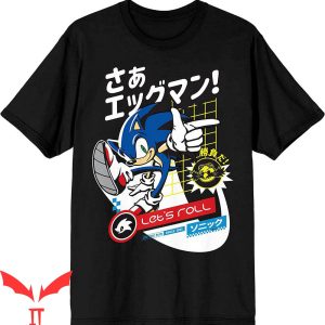 Sonic The Hedgehog Birthday T-Shirt Sonic With Kanji