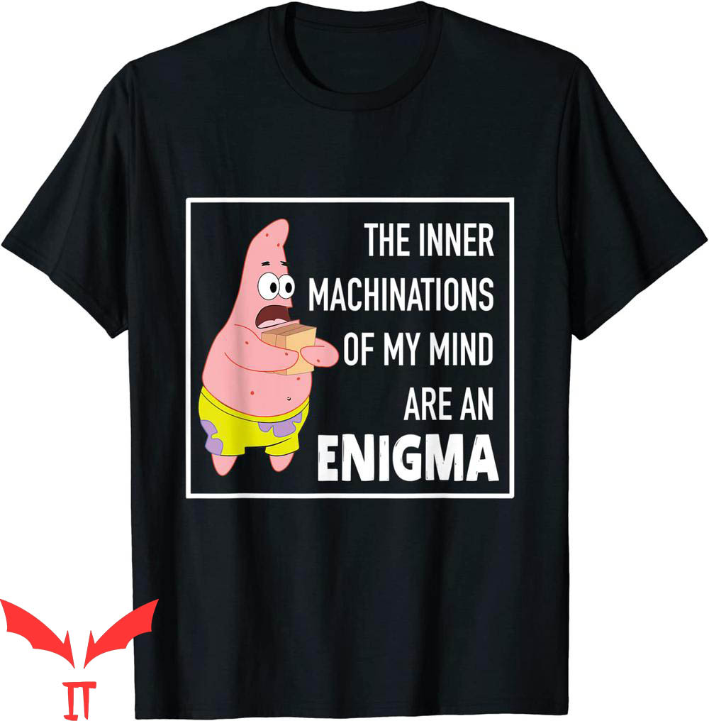 SpongeBob Meme T-Shirt Patrick Star Enigma Funny Trendy Tee
