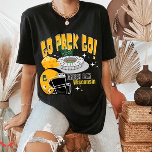 Stadium Green T-Shirt Green Bay Football Retro Style Tee