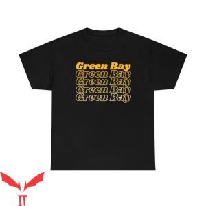 Stadium Green T-Shirt Green Bay Ombre Retro Football Tee