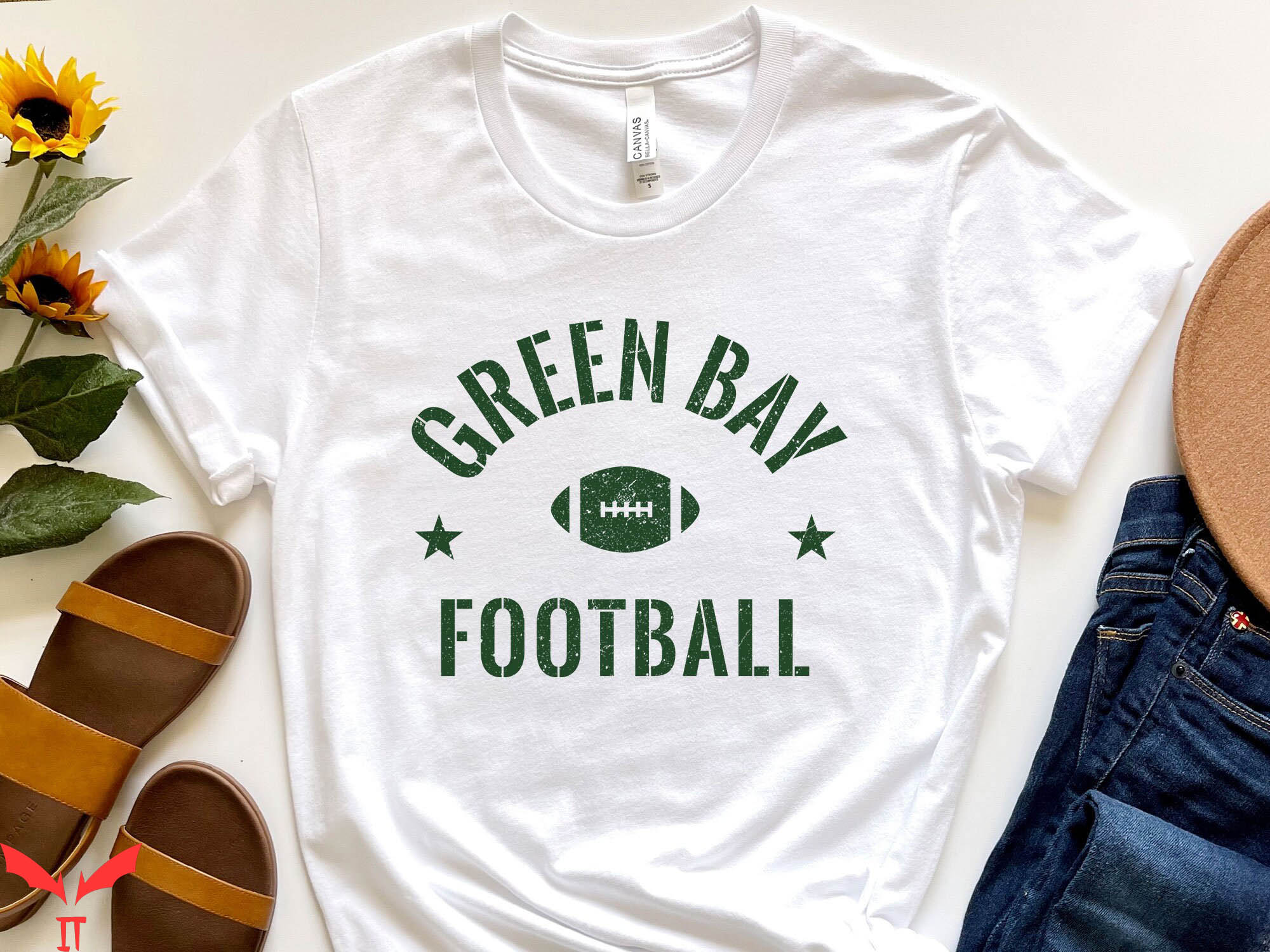 Green Bay Football Shirt Retro Green Bay Football Vintage 