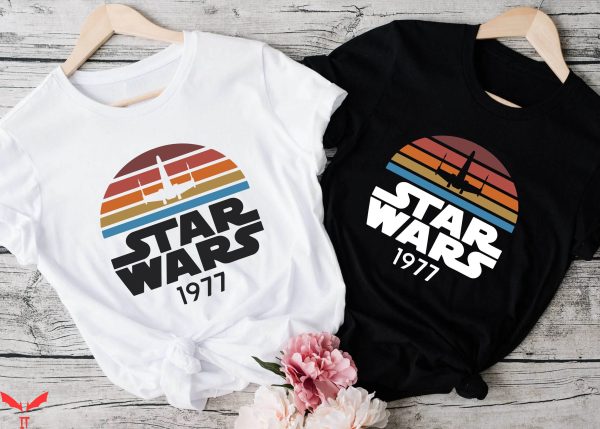 Star Wars Matching T-Shirt 1977 Disney Retro Vintage Tee