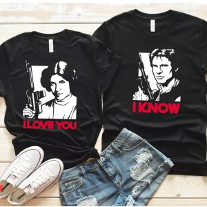 Star Wars Matching T-Shirt Disney Han Solo And Princess Leia