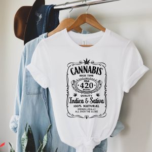 T 420 T-Shirt Cannabis Weed Marijuana Leaf Lover Tee